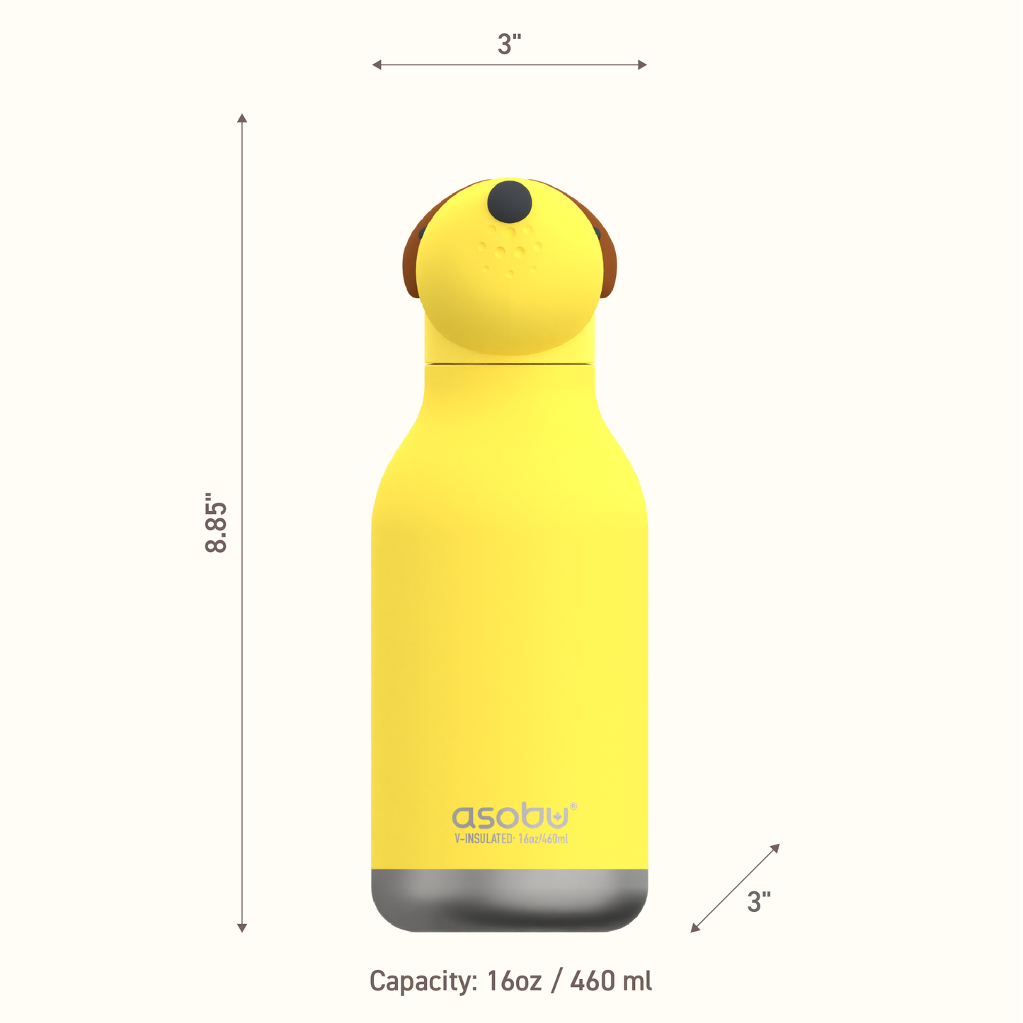 Asobu Bestie Drinkfles Yellow Dog