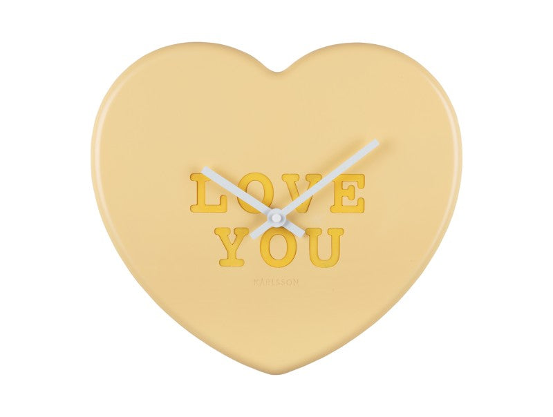 Karlsson Wandklok Heart Candy Soft Green