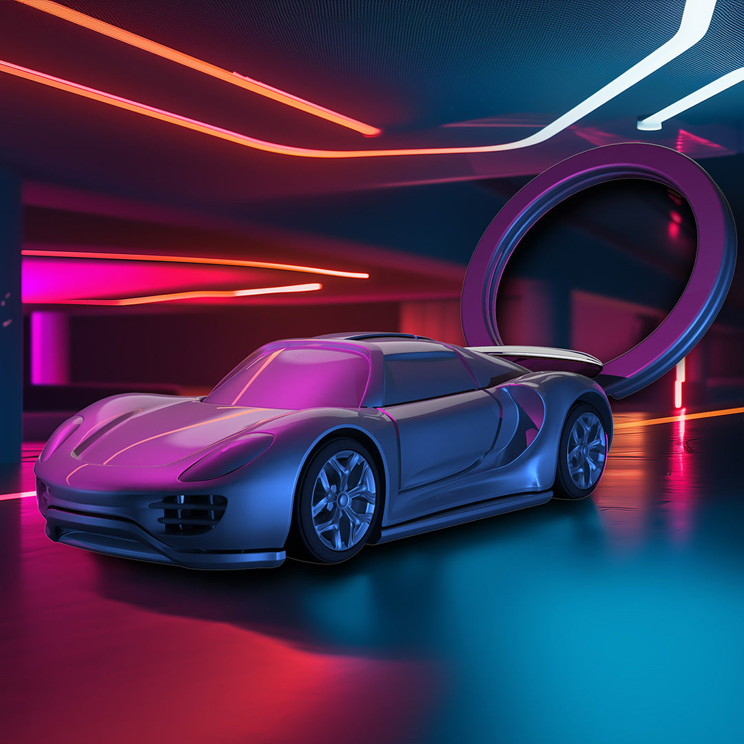 Metalmorphose sleutelhanger Black Super Car