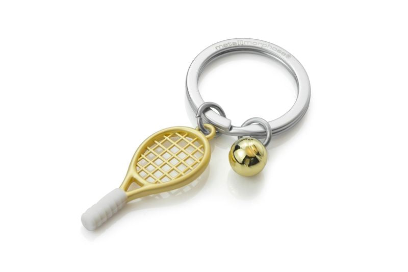 Metalmorphose sleutelhanger Tennisracket