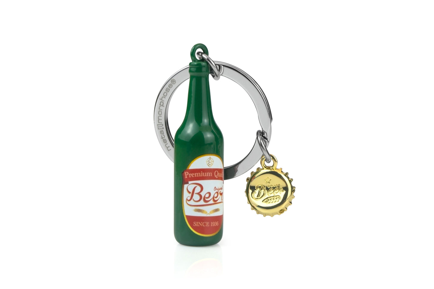 Metalmorphose sleutelhanger Beer bottle