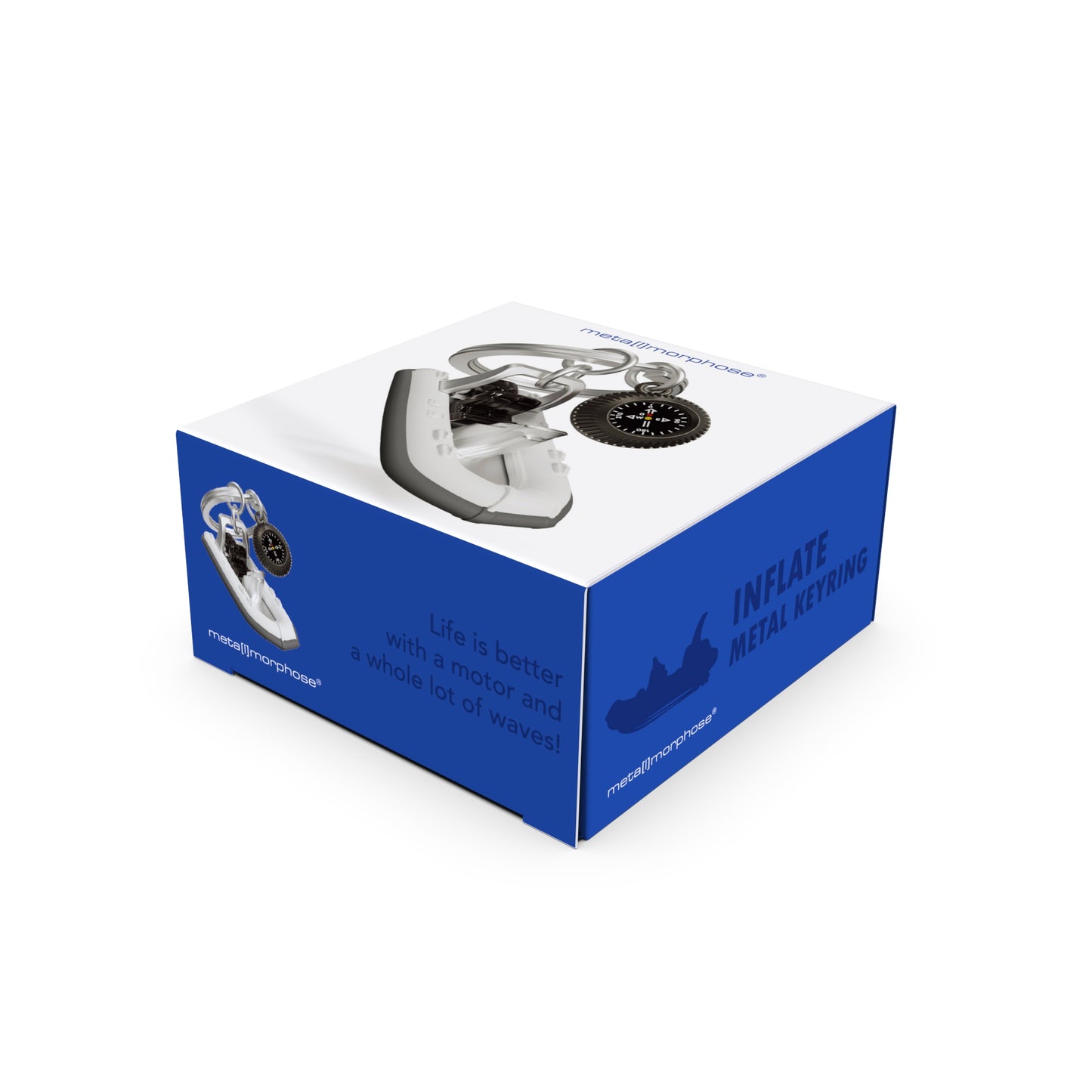Metalmorphose sleutelhanger Rubbet Motorboat