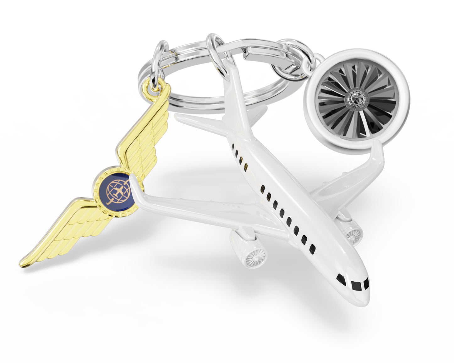 Metalmorphose sleutelhanger Pilot - Airplane