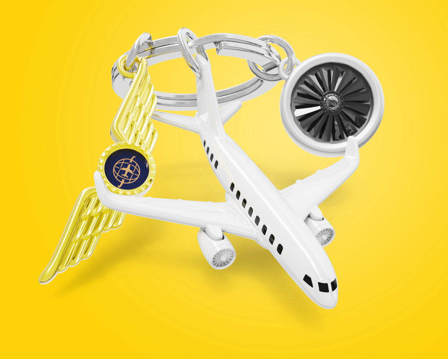 Metalmorphose sleutelhanger Pilot - Airplane