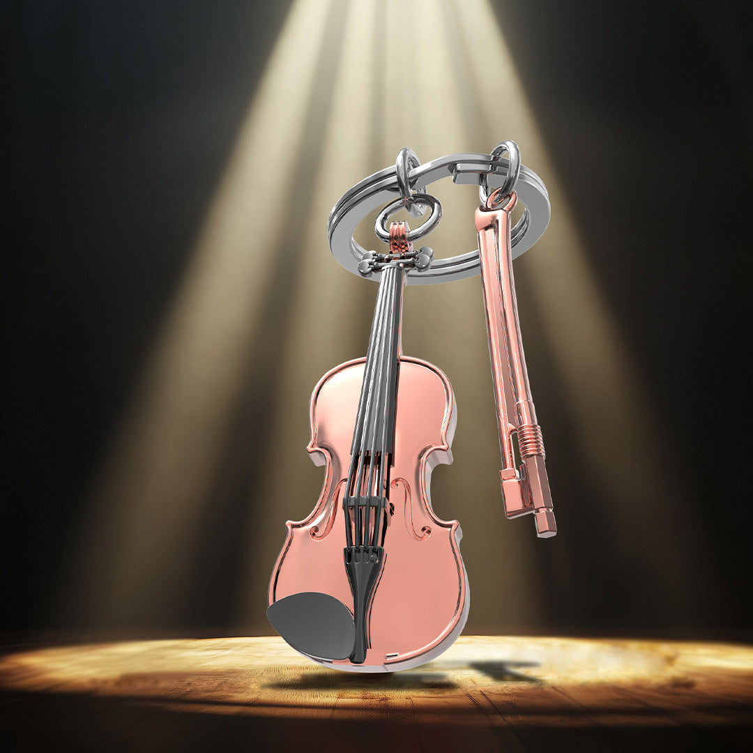 Metalmorphose sleutelhanger Violin