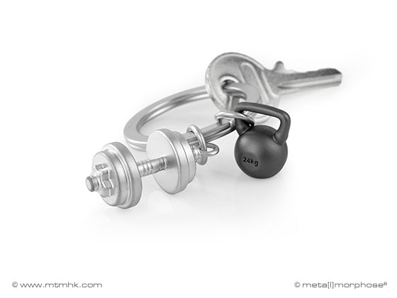 Metalmorphose sleutelhanger Dumbell