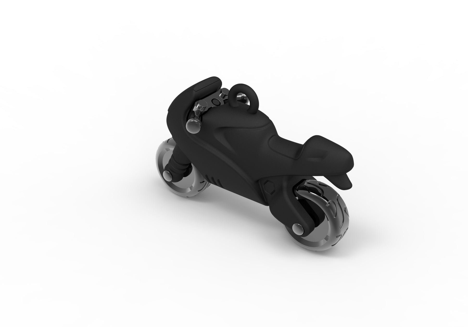Metalmorphose Motorbike sleutelhanger - close-up van het stoere ontwerp