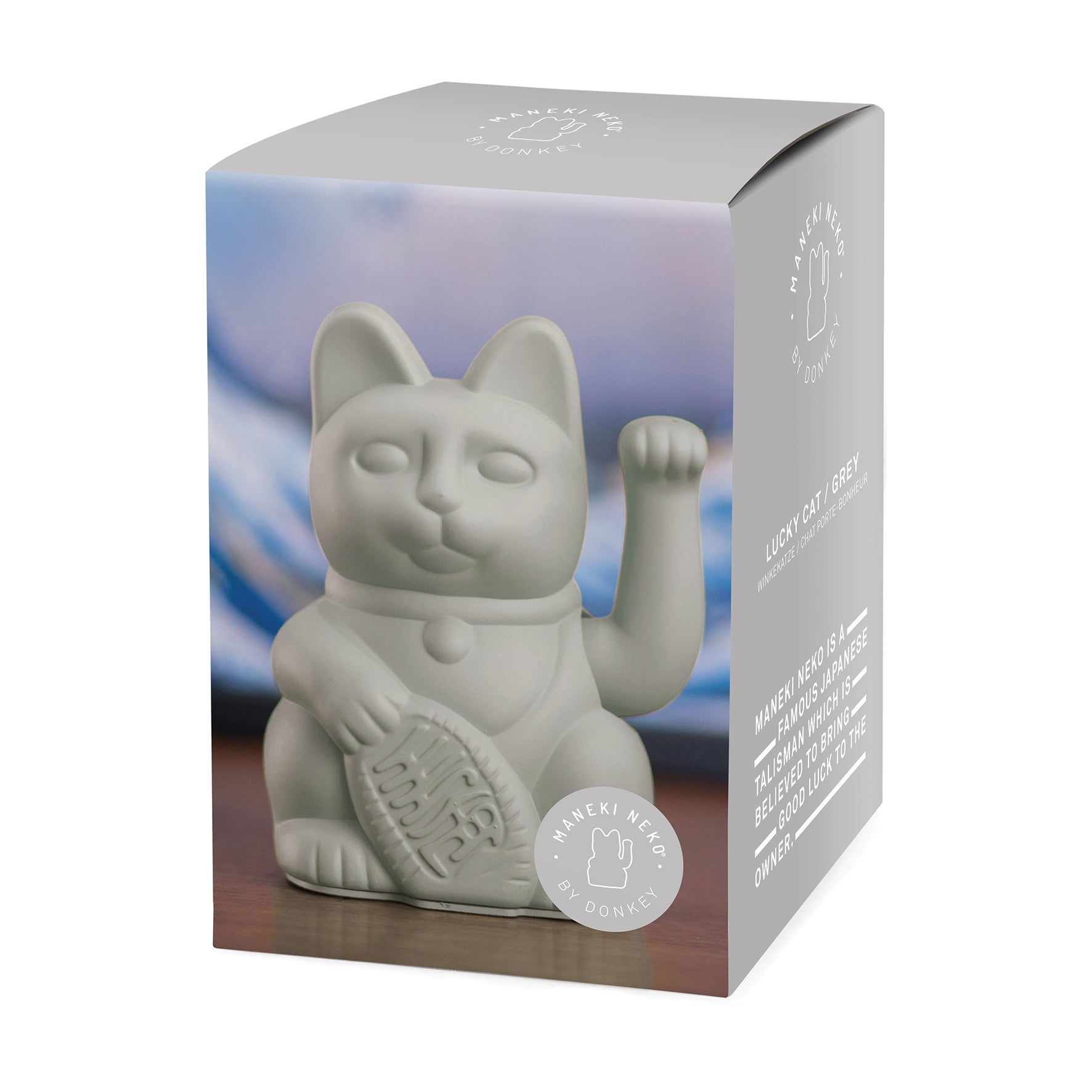 Verpakking Donkey Lucky Cat in licht grijs