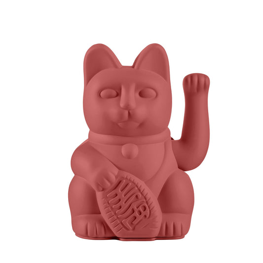 MYNEKO Lucky Cat Berry Red – klassieke waving cat, ca. 15 cm, woondecoratie of cadeau