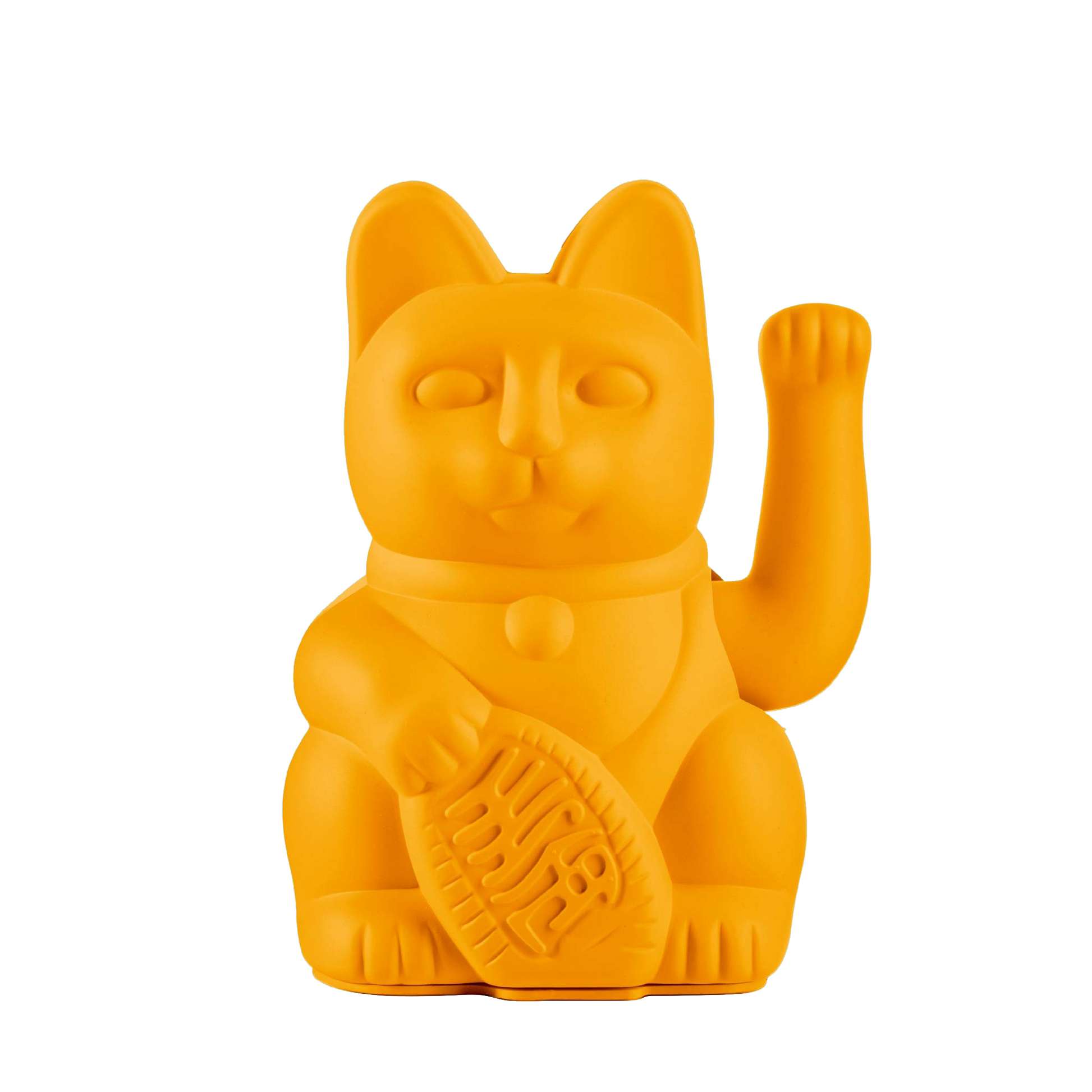 MYNEKO Lucky Cat Deep Yellow – klassieke waving cat, ca. 15 cm, woondecoratie of cadeau