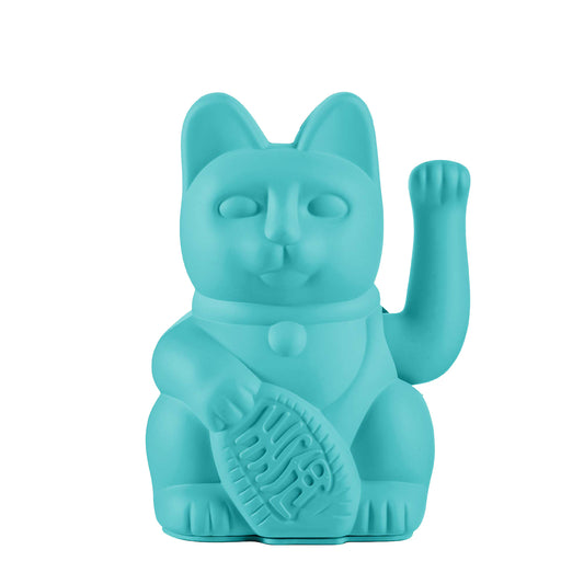 MYNEKO Lucky Cat Turquoise – klassieke waving cat, ca. 15 cm, woondecoratie of cadeau