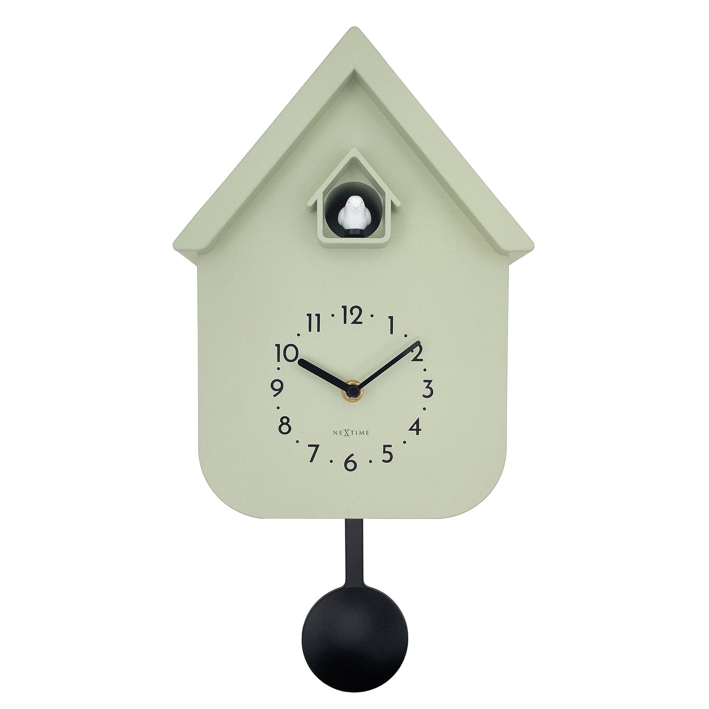 Wandklok 21,5x41,5x8,5cm - Slinger - Koekoeksklok - NeXtime 'Twitter'