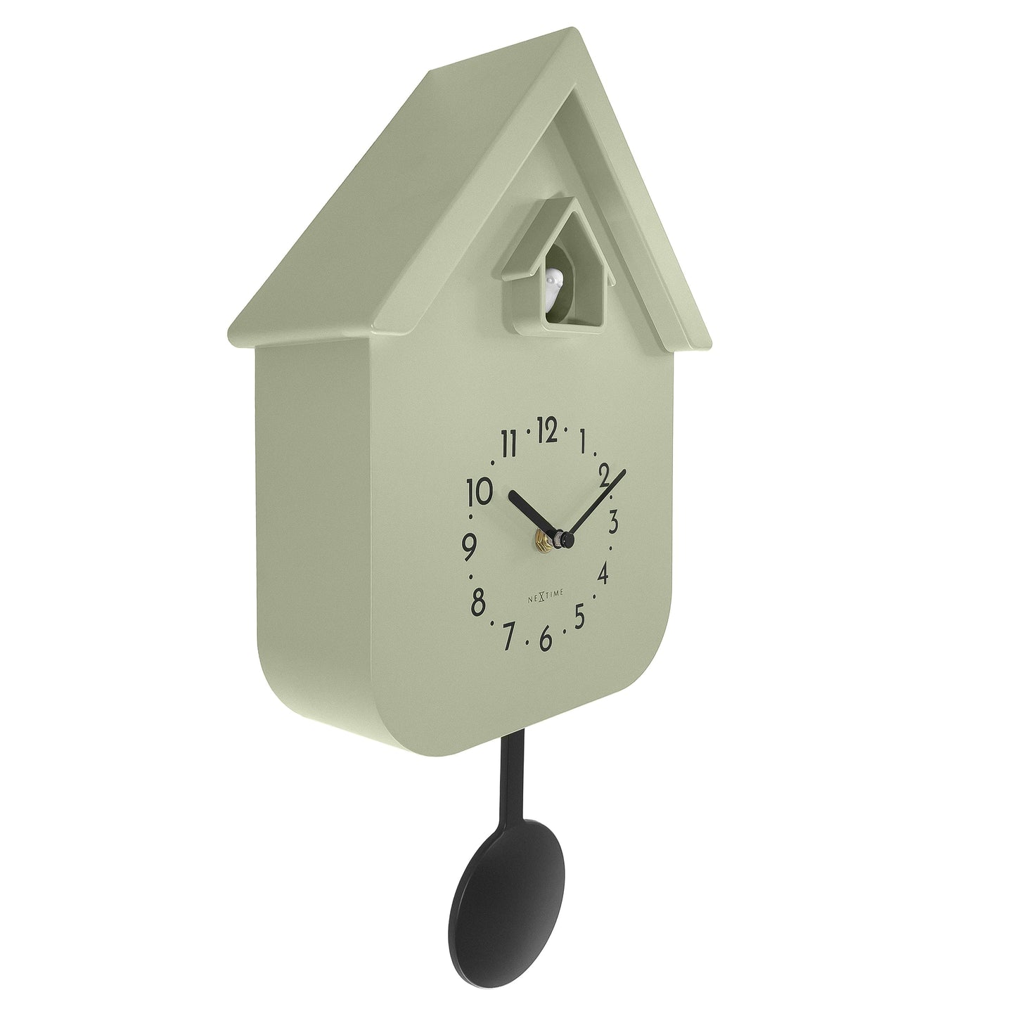 Wandklok 21,5x41,5x8,5cm - Slinger - Koekoeksklok - NeXtime 'Twitter'