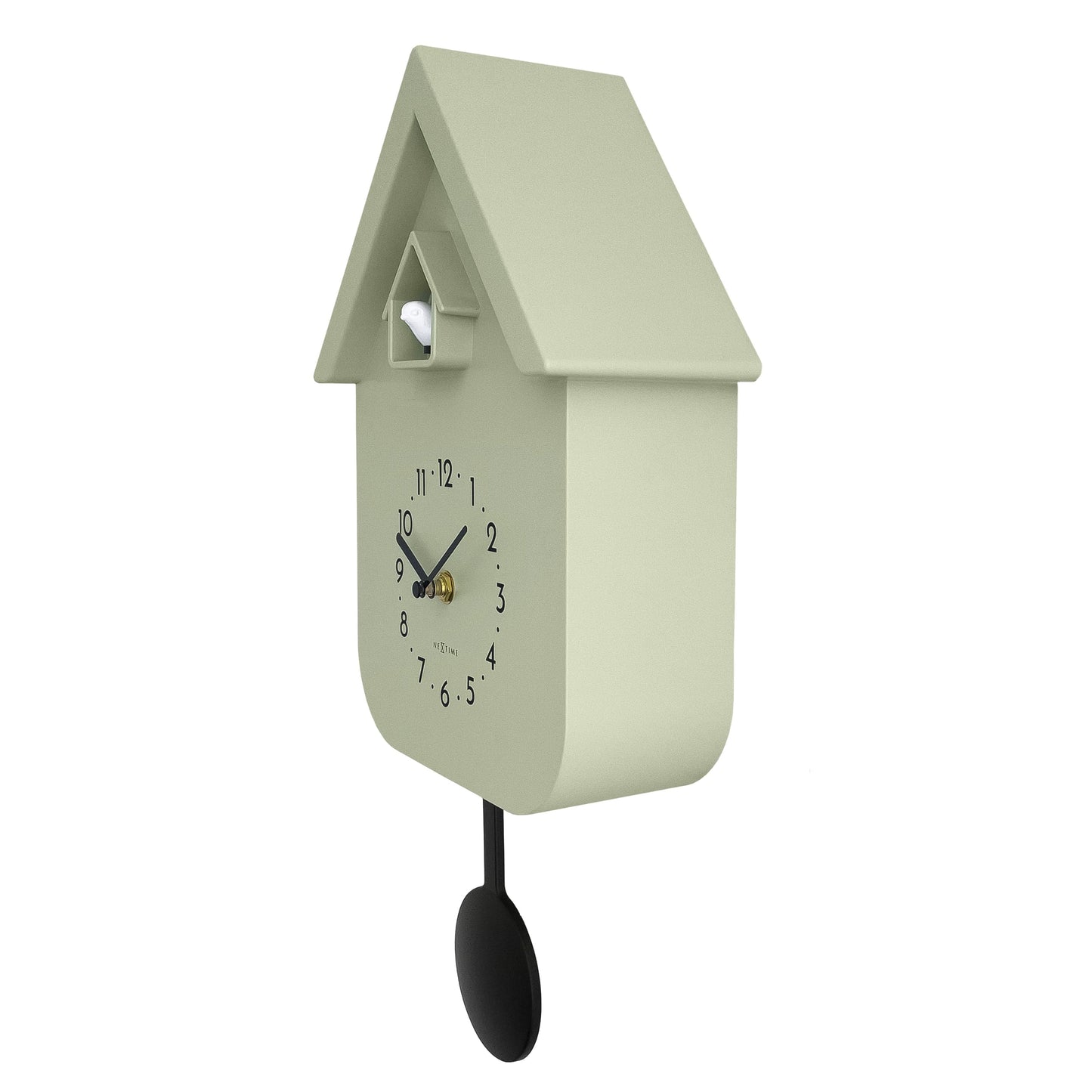 Wandklok 21,5x41,5x8,5cm - Slinger - Koekoeksklok - NeXtime 'Twitter'