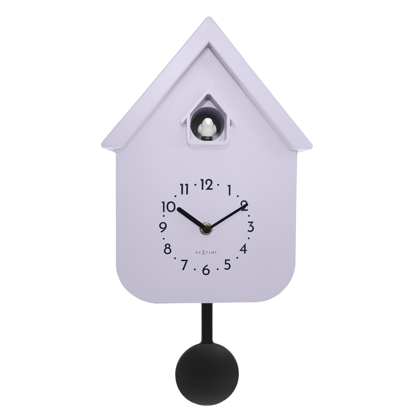 Wandklok 21,5x41,5x8,5cm - Slinger - Koekoeksklok - NeXtime 'Twitter'