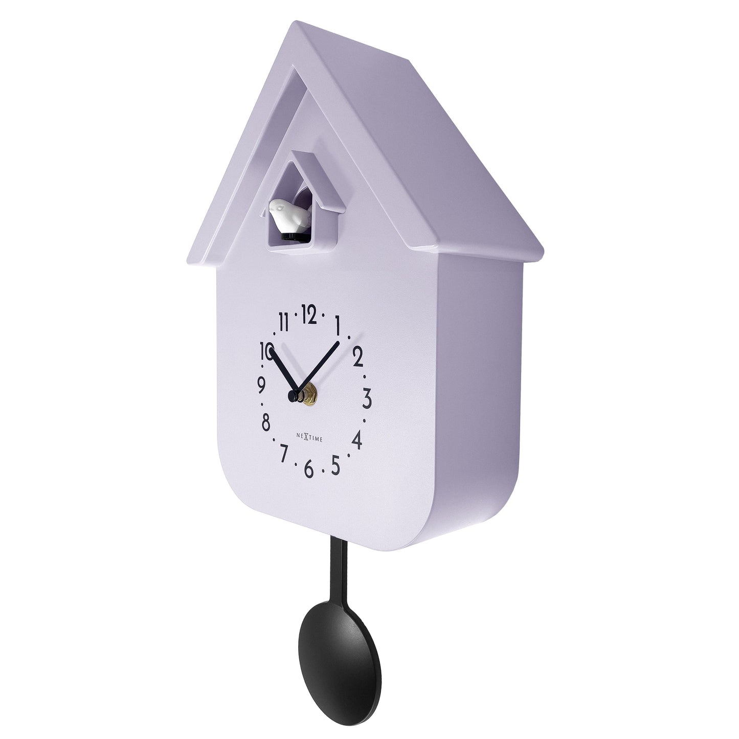 Wandklok 21,5x41,5x8,5cm - Slinger - Koekoeksklok - NeXtime 'Twitter'