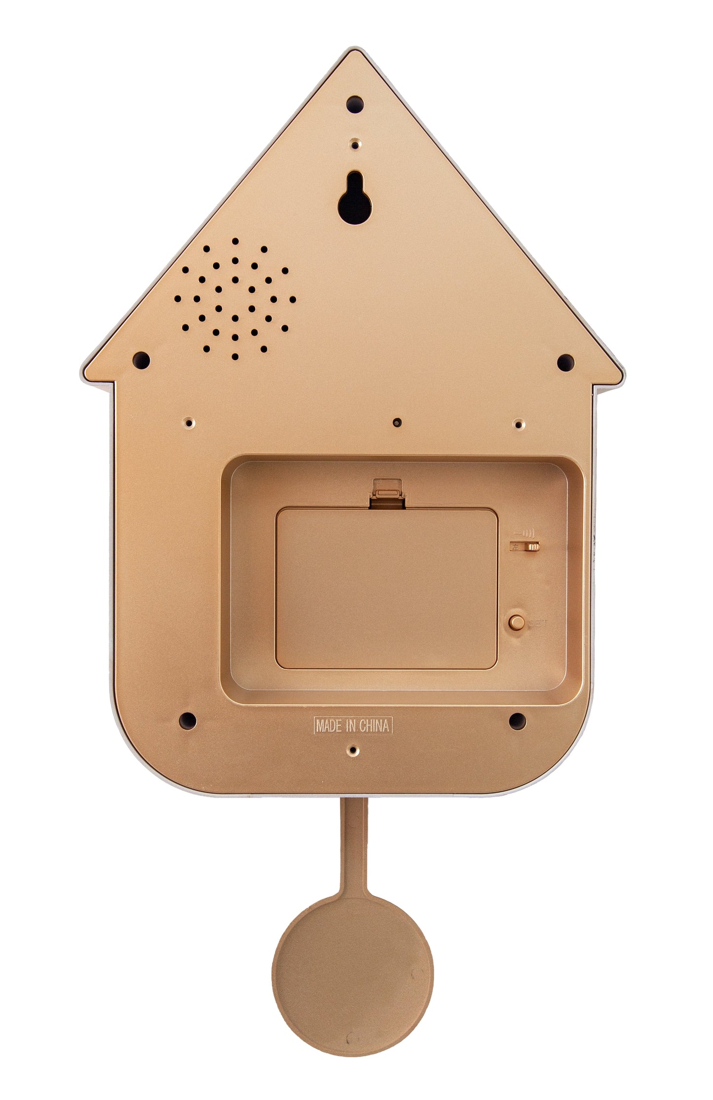 Wandklok 21,5x41,5x8,5cm - Slinger - Koekoeksklok - NeXtime 'Twitter'