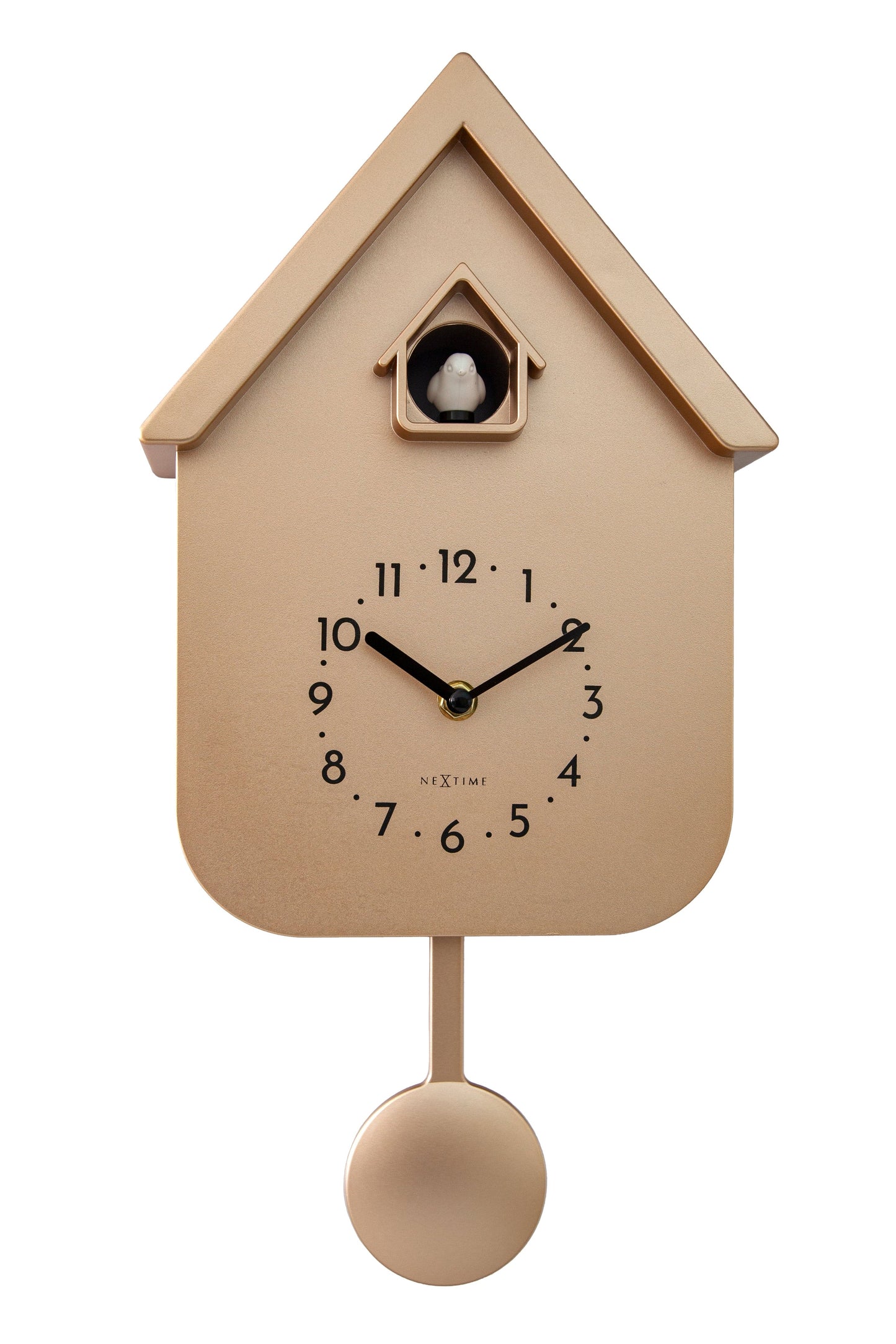 Wandklok 21,5x41,5x8,5cm - Slinger - Koekoeksklok - NeXtime 'Twitter'