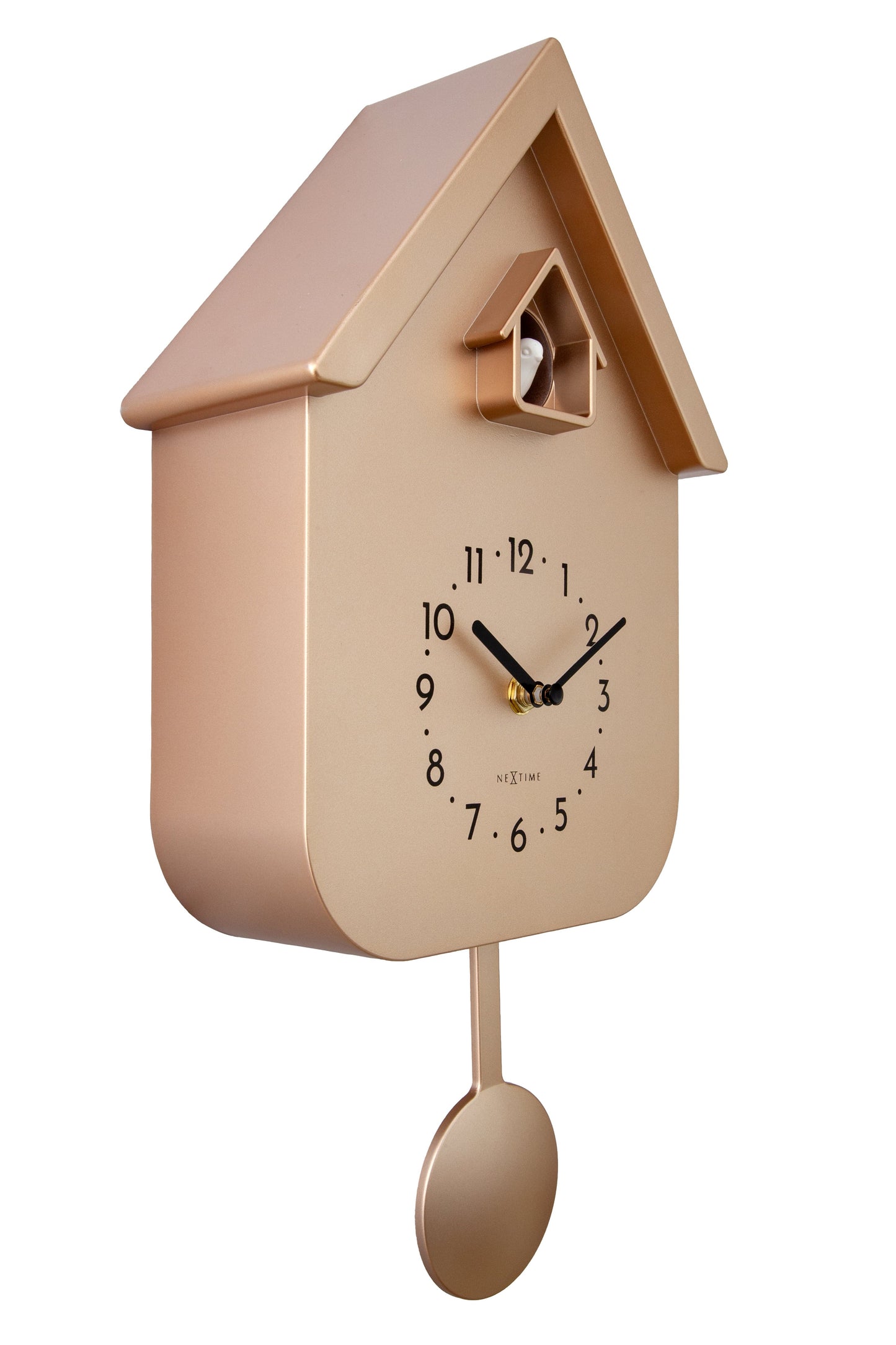 Wandklok 21,5x41,5x8,5cm - Slinger - Koekoeksklok - NeXtime 'Twitter'