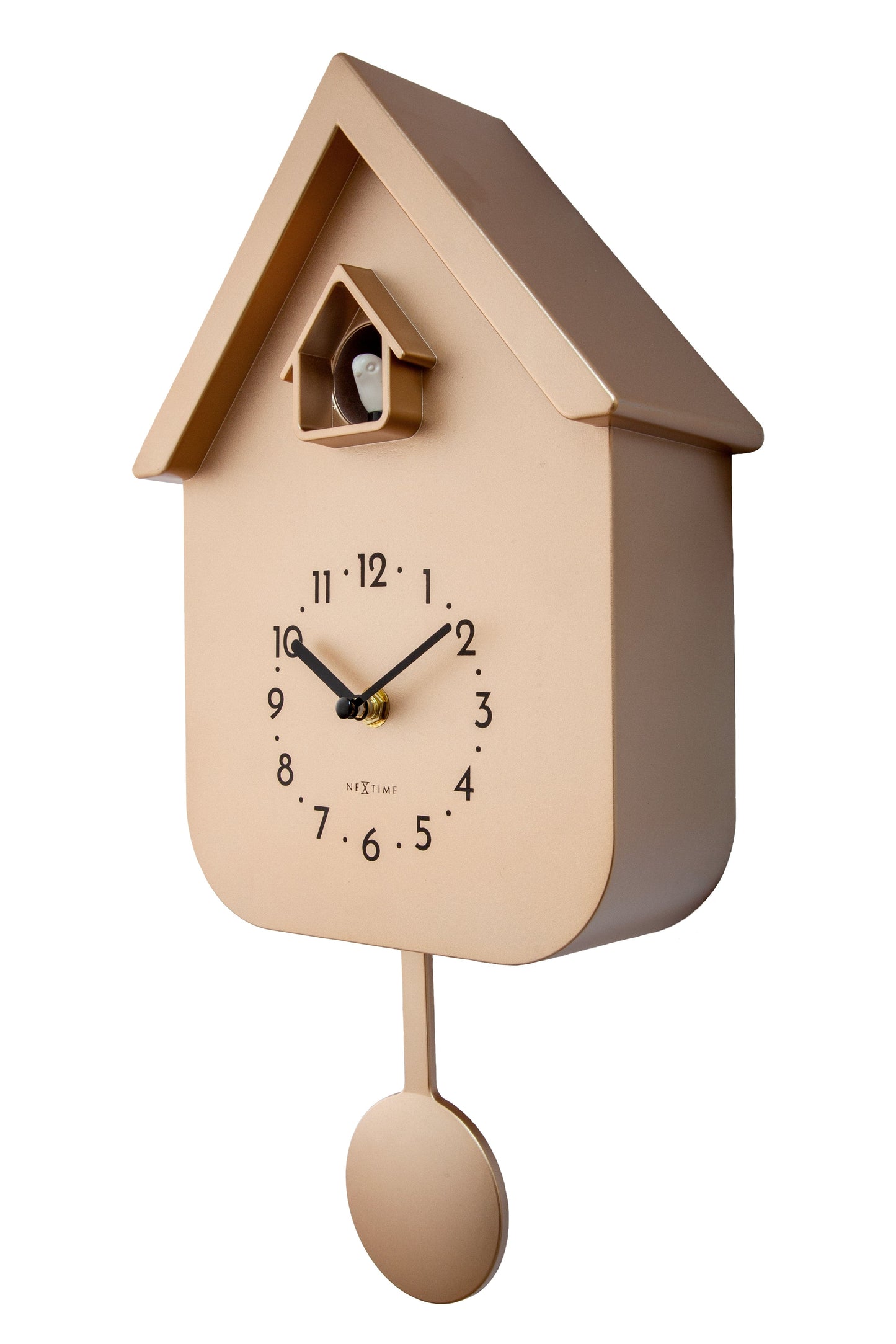 Wandklok 21,5x41,5x8,5cm - Slinger - Koekoeksklok - NeXtime 'Twitter'