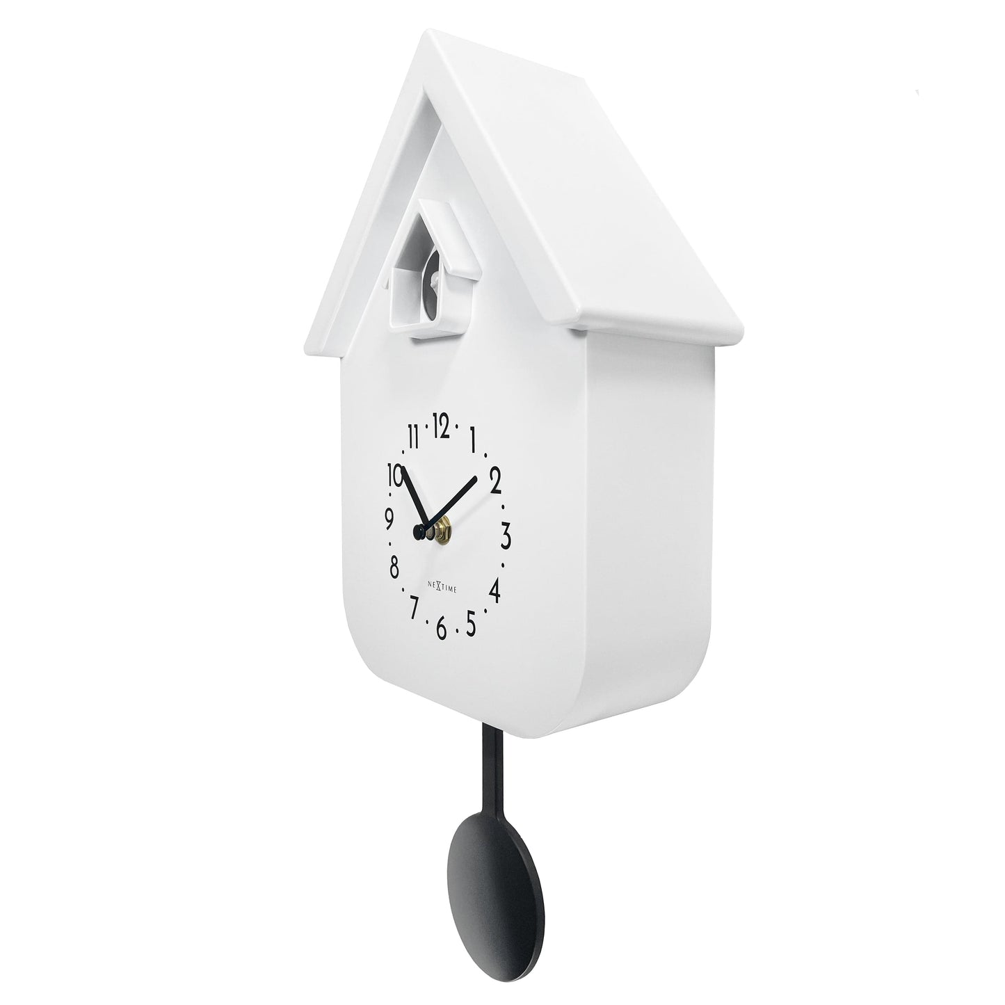 Wandklok 21,5x41,5x8,5cm - Slinger - Koekoeksklok - NeXtime 'Twitter'