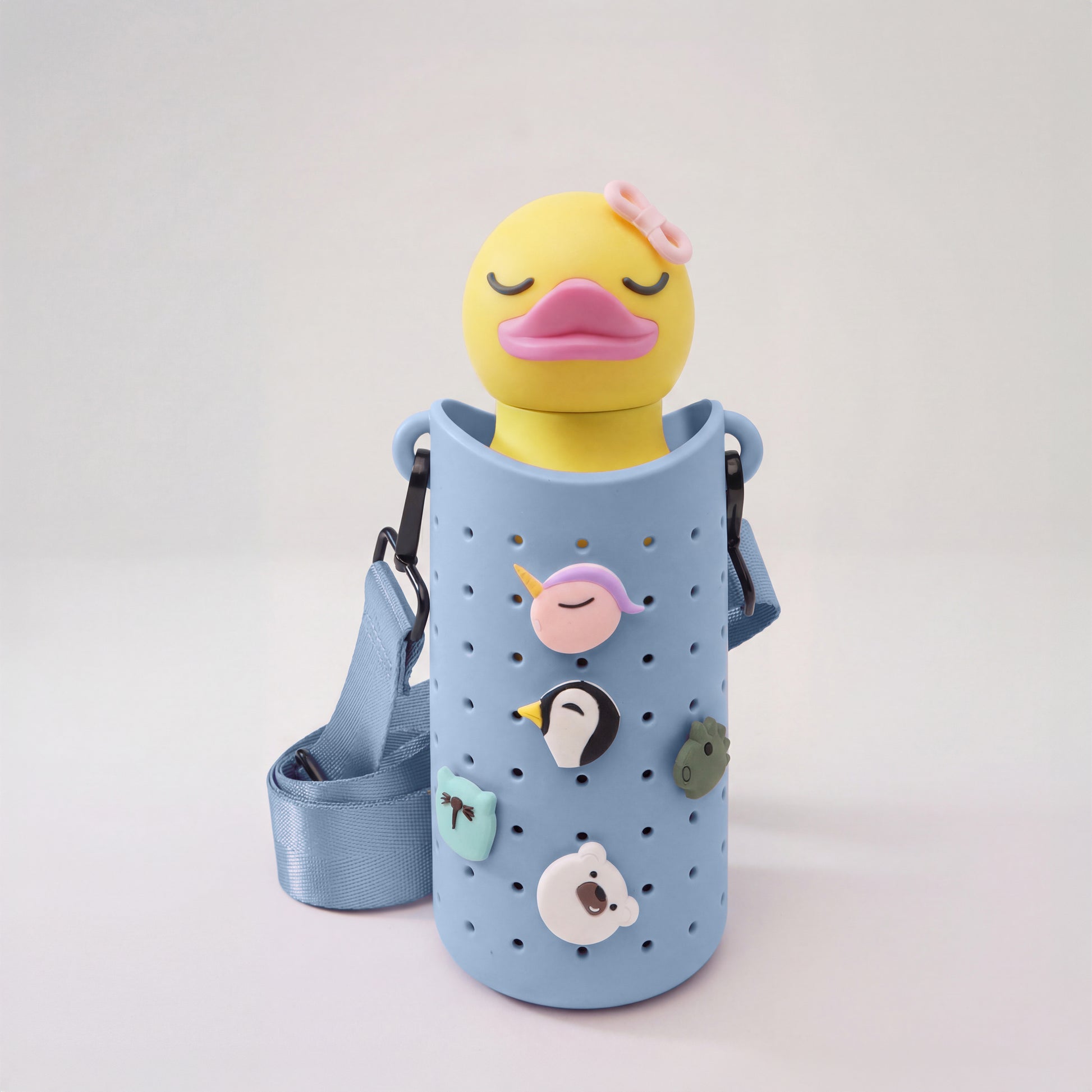 Asobu Bestie Sling Bottle Carrier Blue detail - verstelbare schouderband