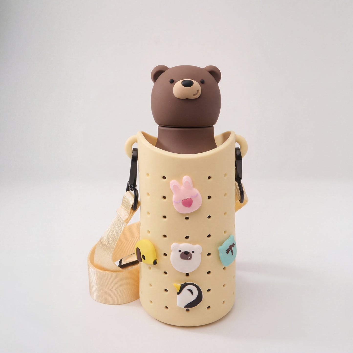 Asobu Bestie Sling Bottle Carrier Geel detail - verstelbare schouderband