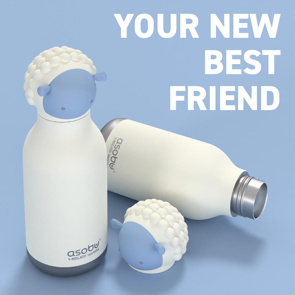Asobu Bestie Drinkfles White Sheep