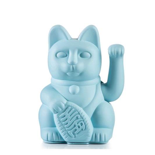 MYNEKO Lucky Cat Classic Blue – klassieke waving cat, ca. 15 cm, woondecoratie of cadeau