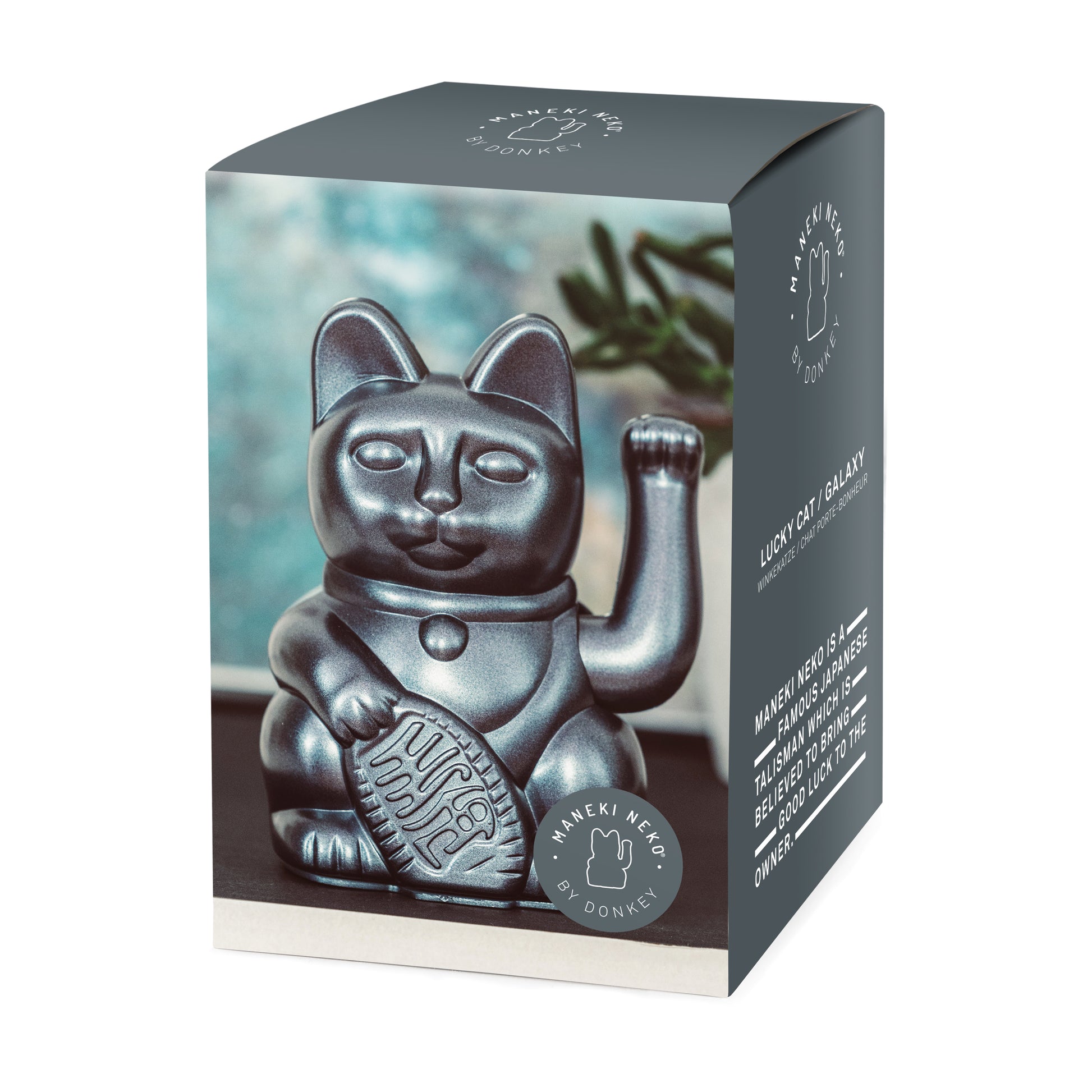 Verpakking MYNEKO Lucky Cat Galaxy – klassieke waving cat, ca. 15 cm, woondecoratie of cadeau