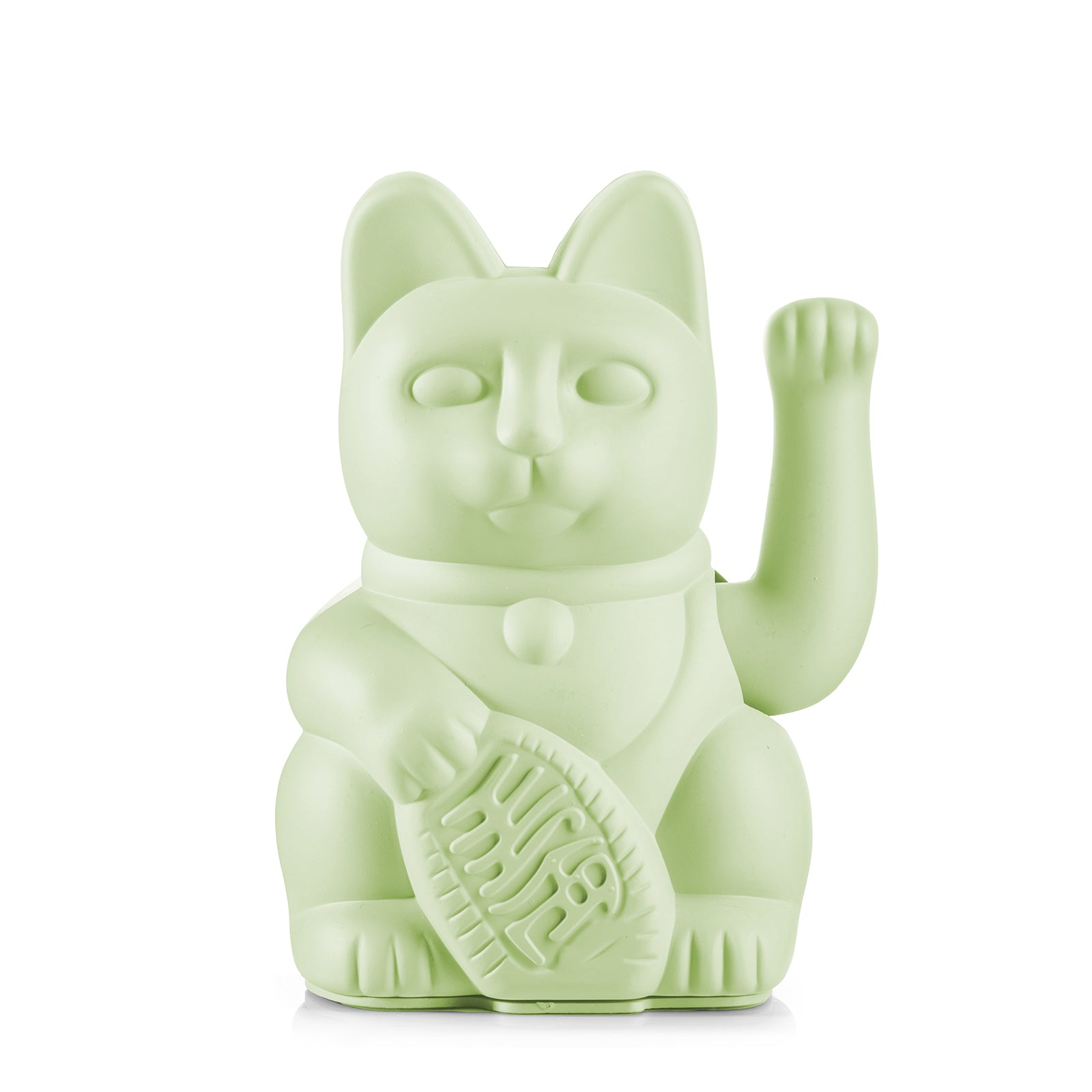 MYNEKO Lucky Cat Light Green – klassieke waving cat, ca. 15 cm, woondecoratie of cadeau