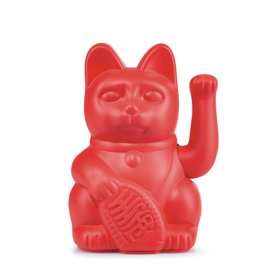 MYNEKO Lucky Cat Classic Red – klassieke waving cat, ca. 15 cm, woondecoratie of cadeau