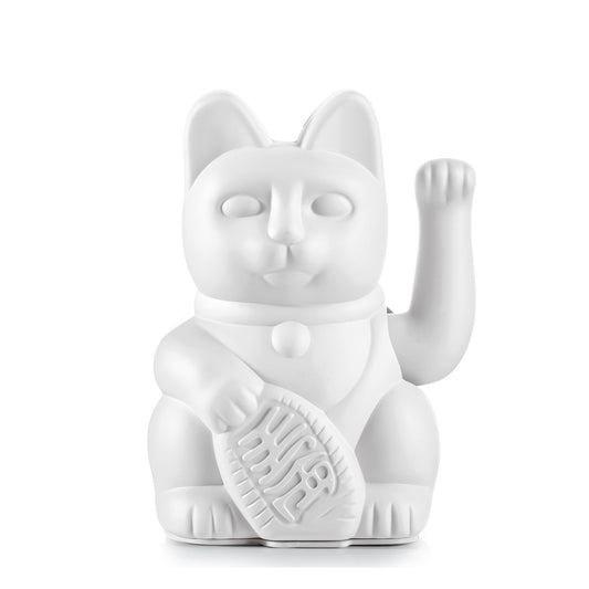 MYNEKO Lucky Cat White – klassieke waving cat, ca. 15 cm, woondecoratie of cadeau