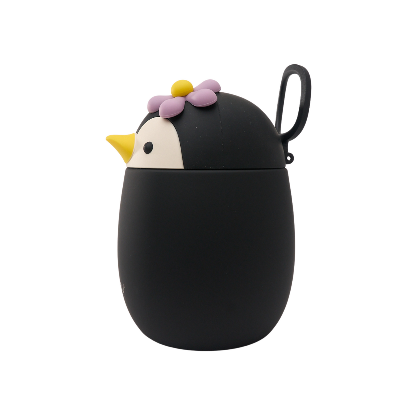 Asobu Food Container Penguin – dubbelwandige lunchbox voor kinderen, 12u warm en 24u koud, zijaanzicht