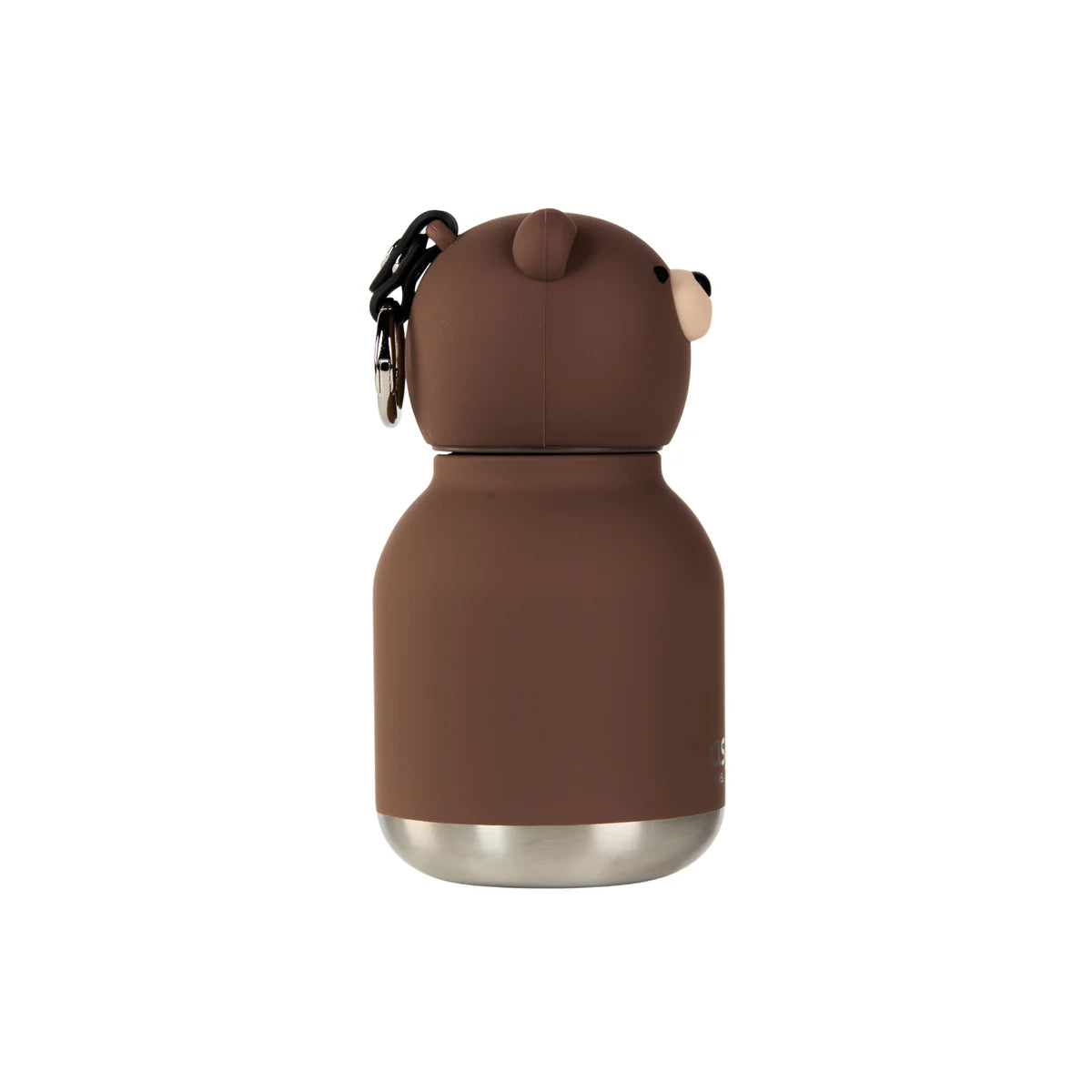 Asobu Bestie MINI drinkfles Brown Bear – zijaanzicht, mini thermofles 200ml voor kinderen