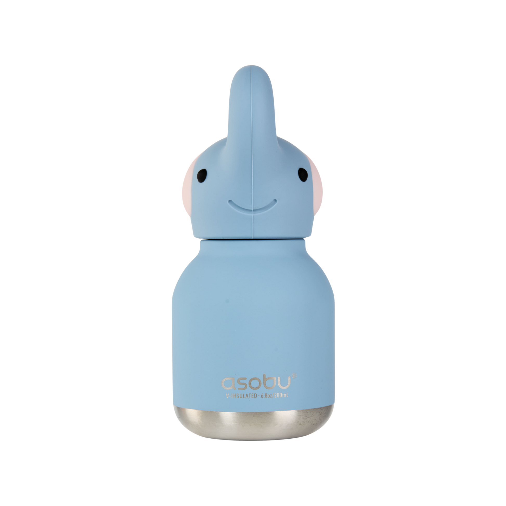 Asobu Bestie MINI drinkfles Elephant – vooraanzicht, schattige olifant thermofles 200ml