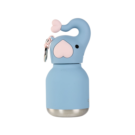 Asobu Bestie MINI drinkfles Elephant – zijaanzicht, mini thermofles 200ml voor kinderen