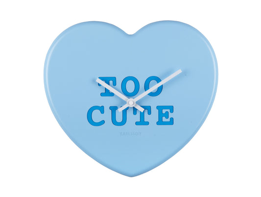 Karlsson Wandklok Heart Candy Soft Blue