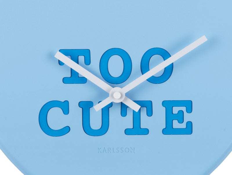 Karlsson Wandklok Heart Candy Soft Blue