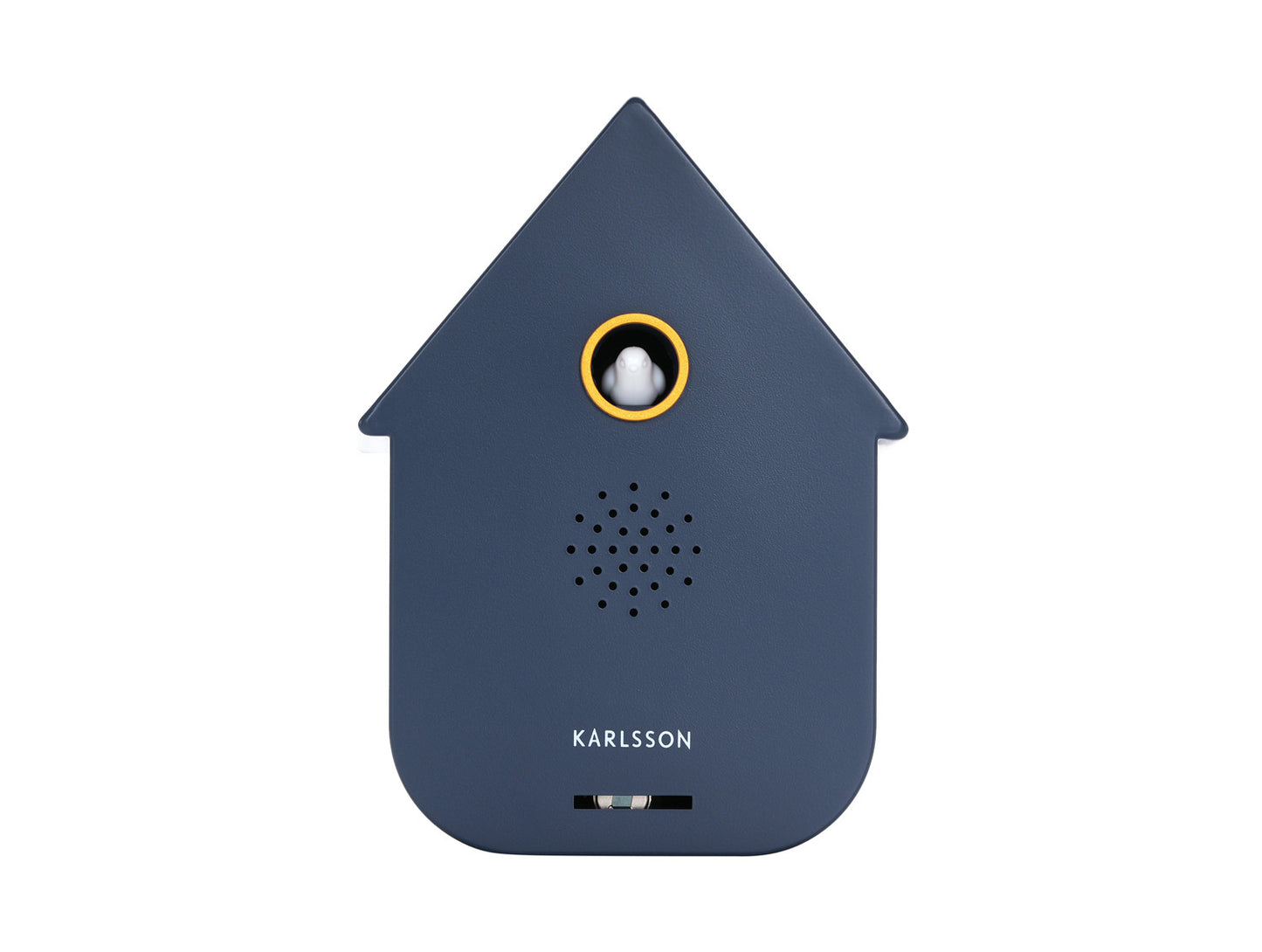 Karlsson Sound Box Modern Cuckoo in donker blauw, vooraanzicht