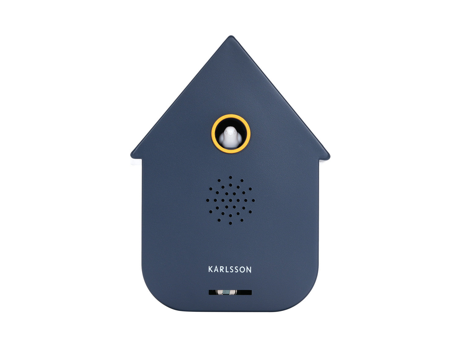 Karlsson Sound Box Modern Cuckoo in donker blauw, vooraanzicht