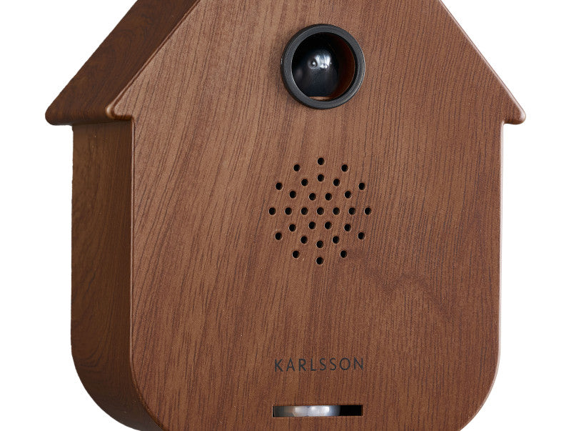 Karlsson Sound Box Modern Cuckoo – Vogelhuisje Dark Wood, detail