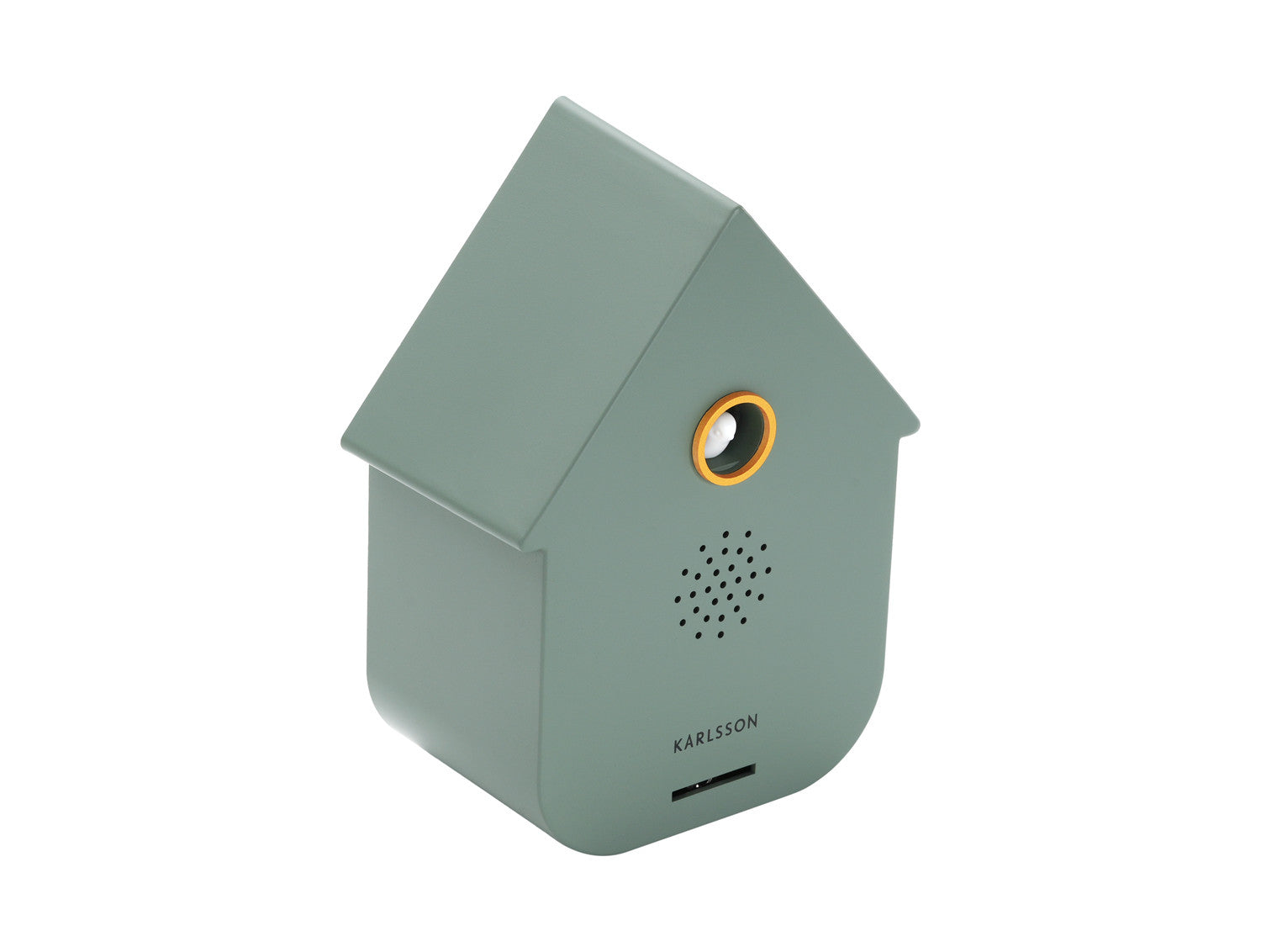Karlsson Sound Box Modern Cuckoo – Vogelhuisje Jungle green, zijaanzicht