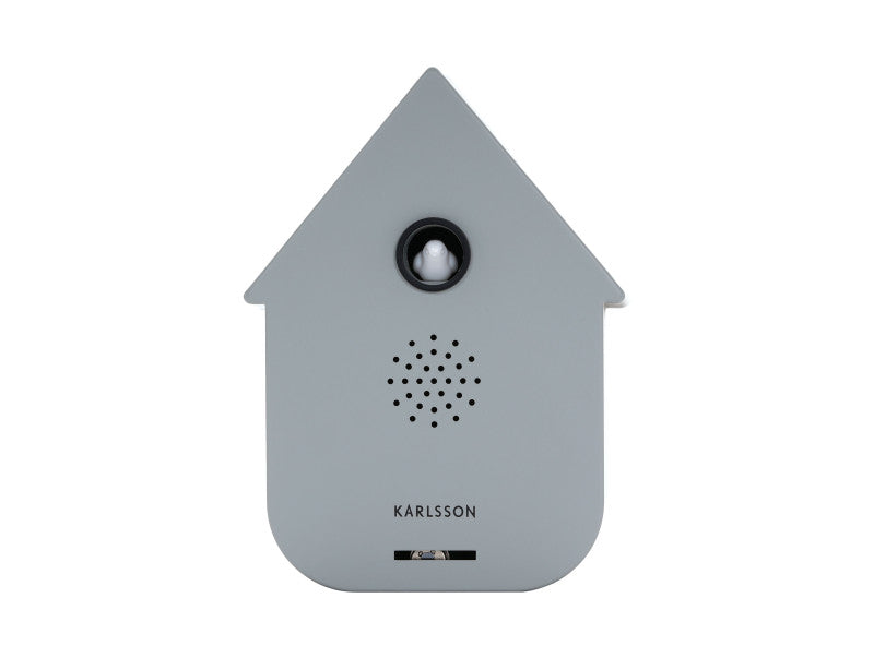 Karlsson Sound Box Modern Cuckoo – Vogelhuisje Mouse grey, voorzijde