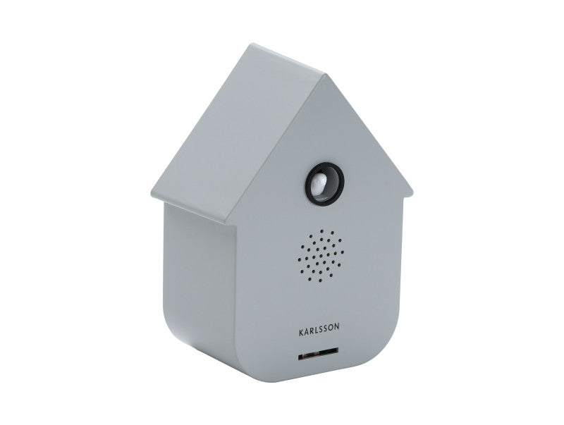 Karlsson Sound Box Modern Cuckoo – Vogelhuisje Mouse grey, zijaanzicht