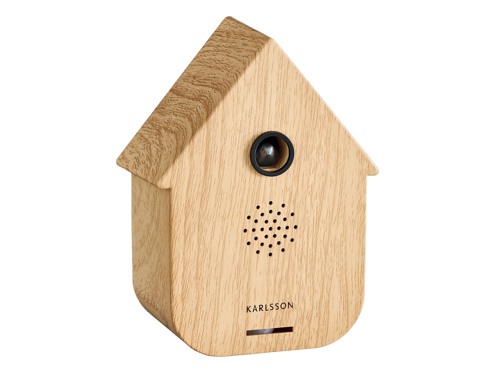 Karlsson Sound Box Modern Cuckoo – Vogelhuisje Light wood, zijaanzicht