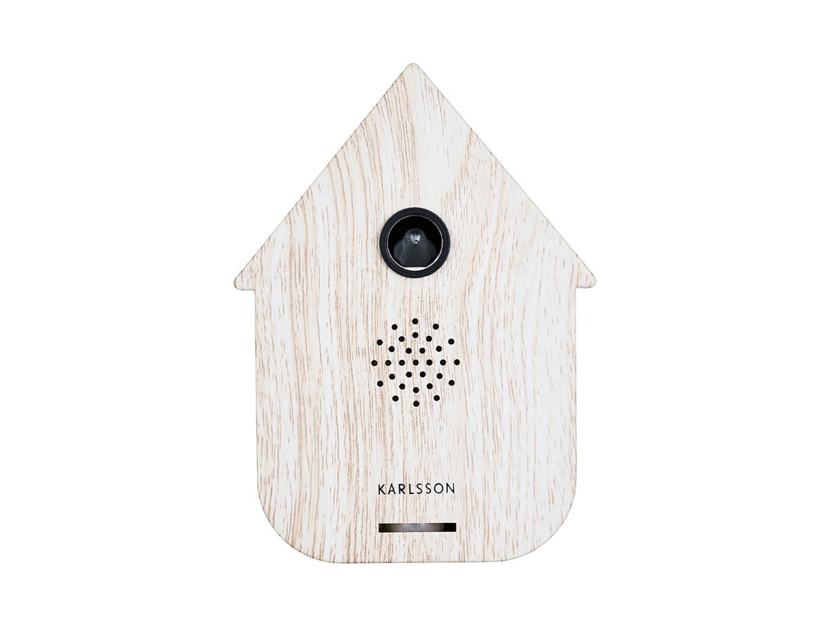 Karlsson Sound Box Modern Cuckoo – Vogelhuisje White wash, vooraanzicht