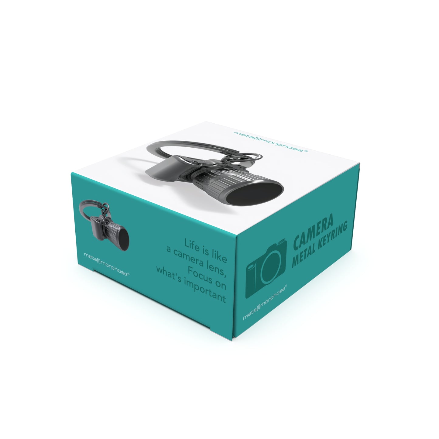 Metalmorphose sleutelhanger Camera