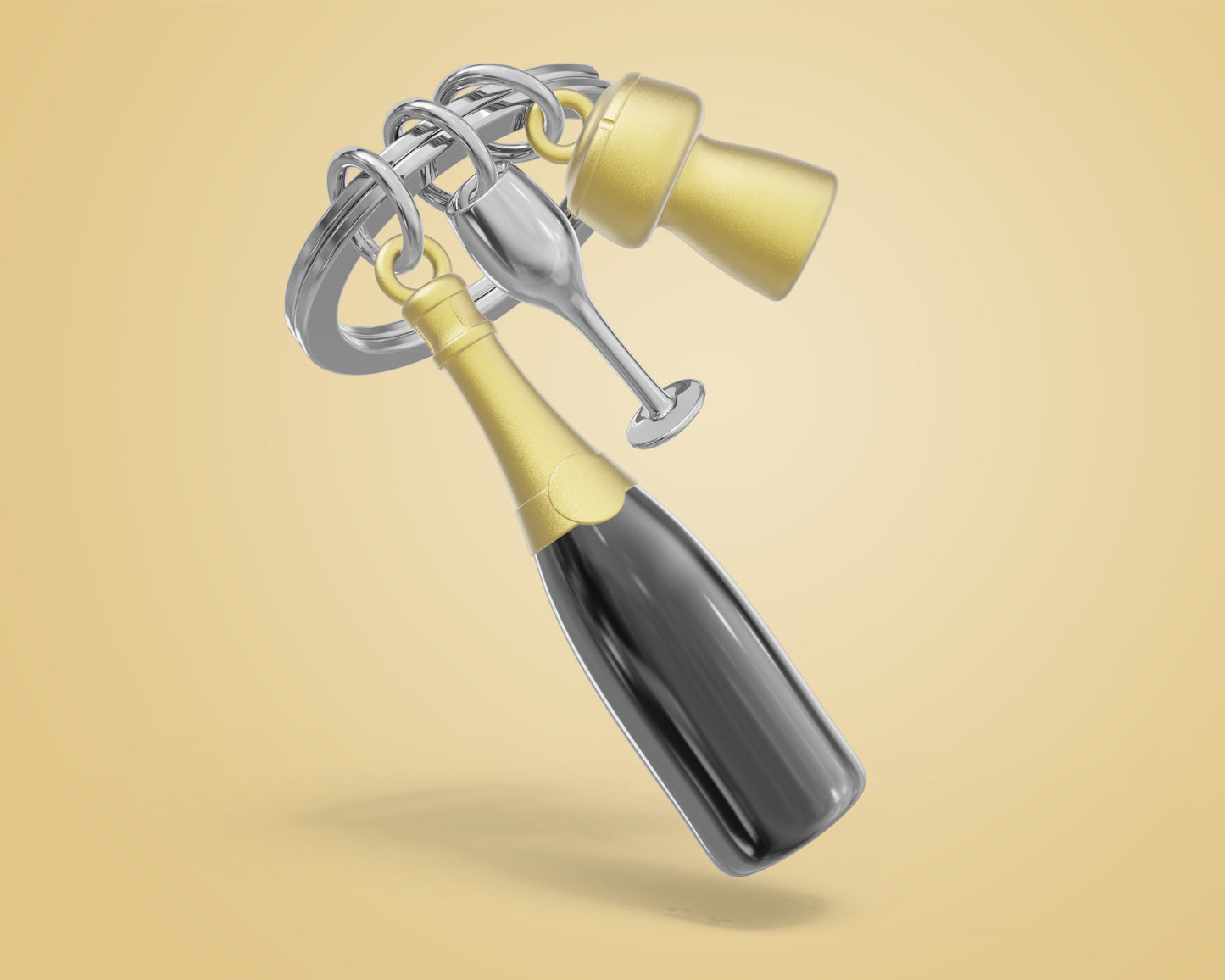 Metalmorphose sleutelhanger Champagne Black