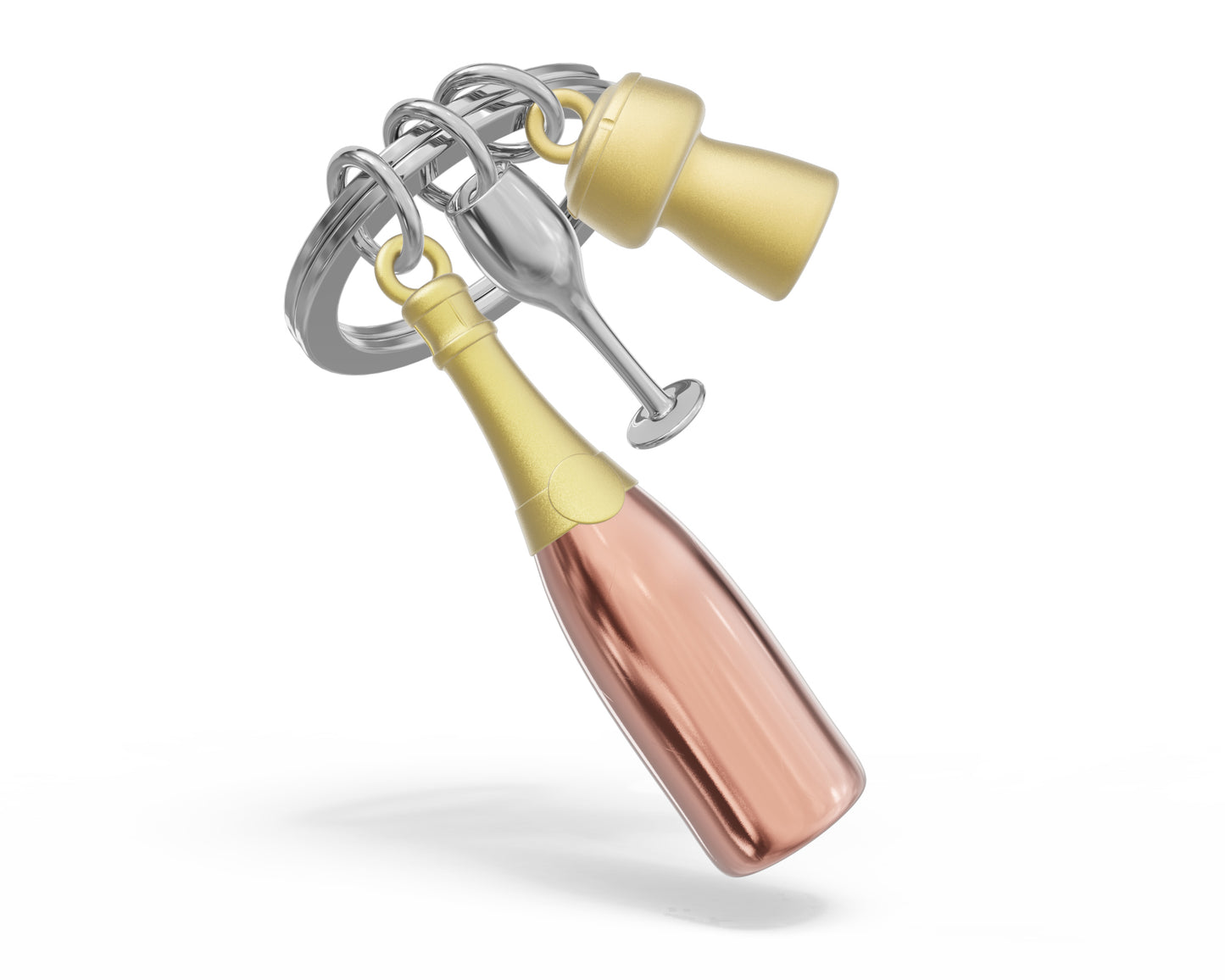 Metalmorphose sleutelhanger Champagne Rosé